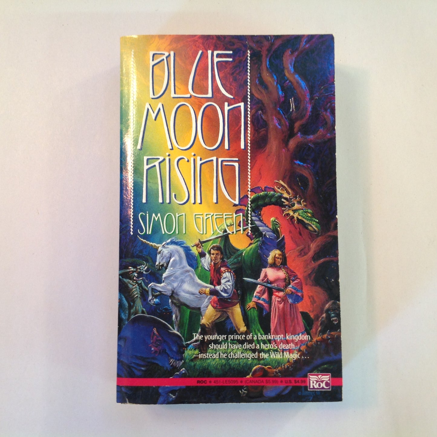 Vintage 1991 Mass Market Paperback Blue Moon Rising Simon Green First Edition