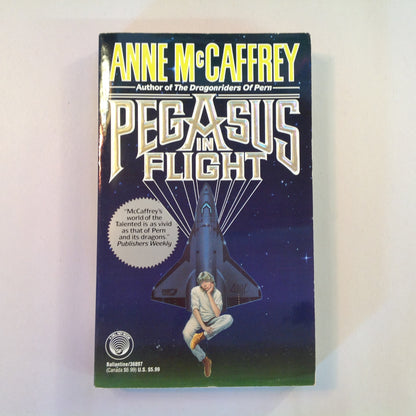 Vintage 1991 Mass Market Paperback Pegasus in Flight Anne McCaffrey First Edition Romas Cover