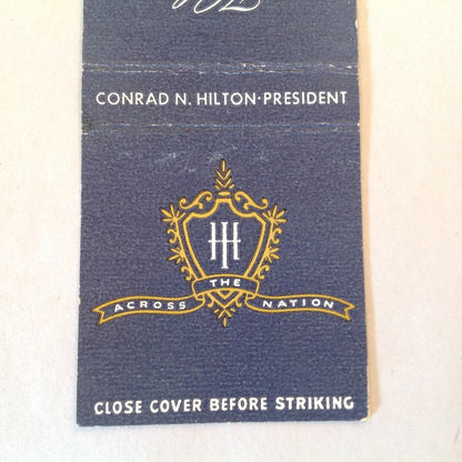 Vintage Matchbook Cover Hilton Hotels Across the Nation Spain Mexico Puerto Rico Locations