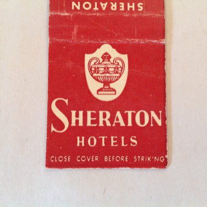 Vintage Matchbook Cover Sheraton Hotels Canada Original Logo Lamp Urn Locales