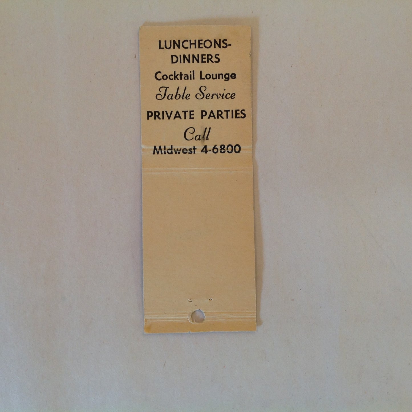 Vintage Matchbook Cover Devon Gables Tea Room Cocktail Lounge Bloomfield Hills MI