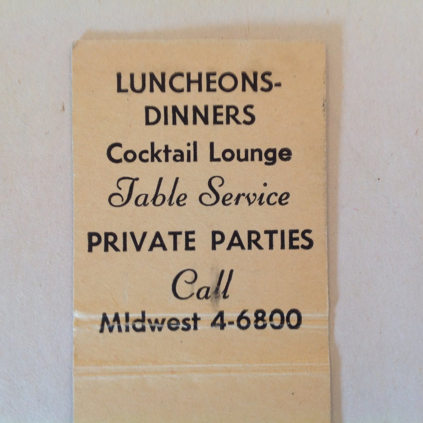 Vintage Matchbook Cover Devon Gables Tea Room Cocktail Lounge Bloomfield Hills MI