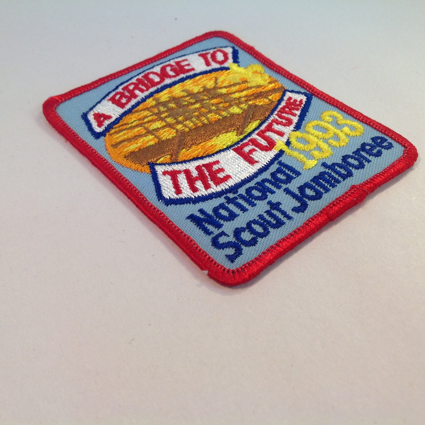 Vintage BSA Boy Scouts of America Patch 1993 National Jamboree A Bridge to the Future