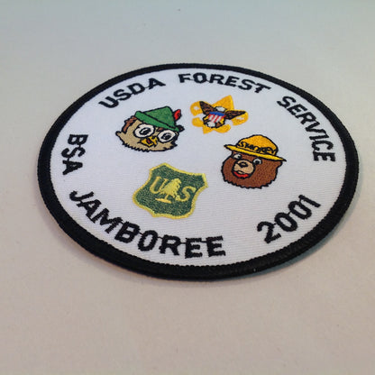 Vintage BSA Boy Scouts of America Patch 2001 USDA Forest Service Jamboree Owl Bear