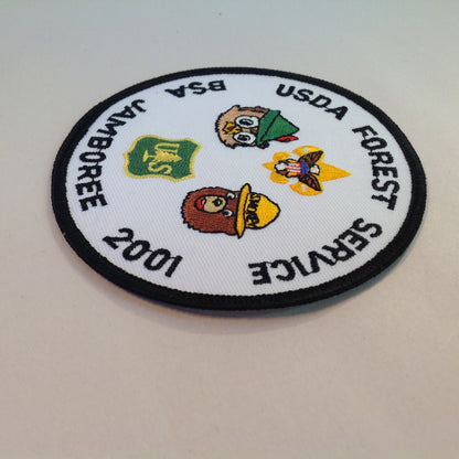 Vintage BSA Boy Scouts of America Patch 2001 USDA Forest Service Jamboree Owl Bear