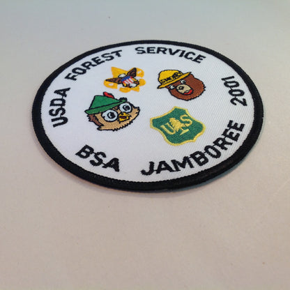 Vintage BSA Boy Scouts of America Patch 2001 USDA Forest Service Jamboree Owl Bear