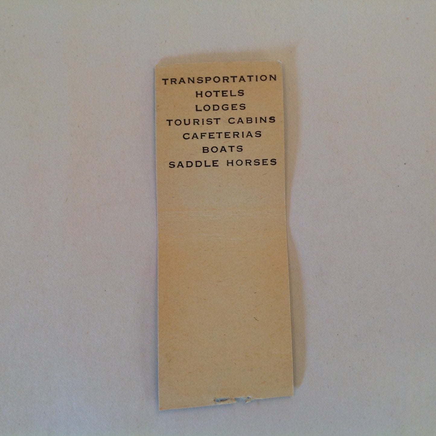 Vintage Matchbook Cover Yellowstone Park Company Bear Geyser Graphics Mid Century