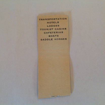 Vintage Matchbook Cover Yellowstone Park Company Bear Geyser Graphics Mid Century