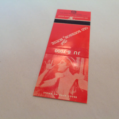 Vintage Matchbook Cover Old Bourbon Steak House Restaurant New York Hilton NYC