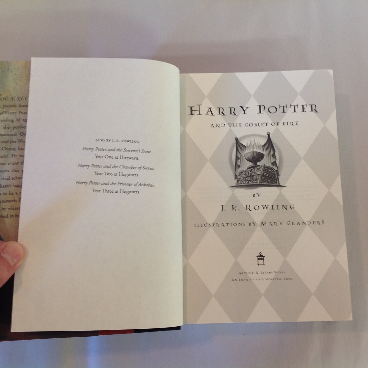 Vintage 2000 Hardcover Harry Potter and the Goblet of Fire J K Rowling First US Edition