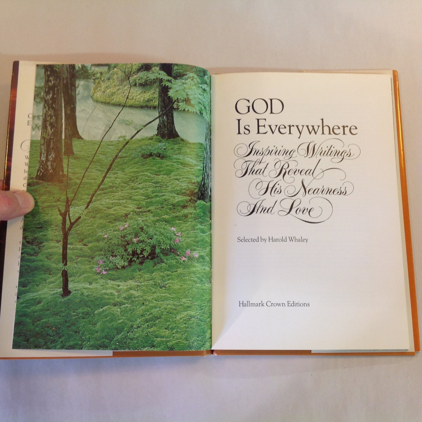 Vintage 1976 Hardcover God Is Everywhere: Inspiring Writings That Reveal His Nearness and Love Harold Whaley Hallmark Crown