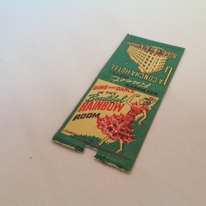 Vintage Matchbook Cover Dine and Dance Beautiful Rainbow Room Key West La Concha FL