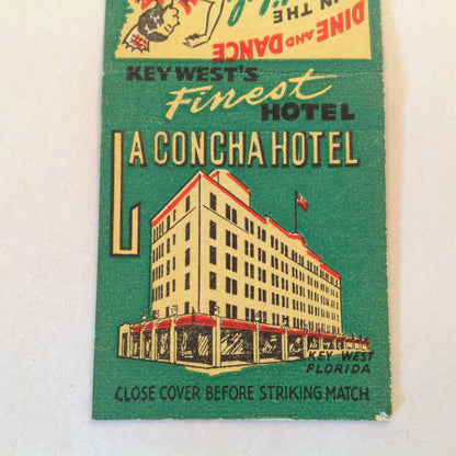 Vintage Matchbook Cover Dine and Dance Beautiful Rainbow Room Key West La Concha FL