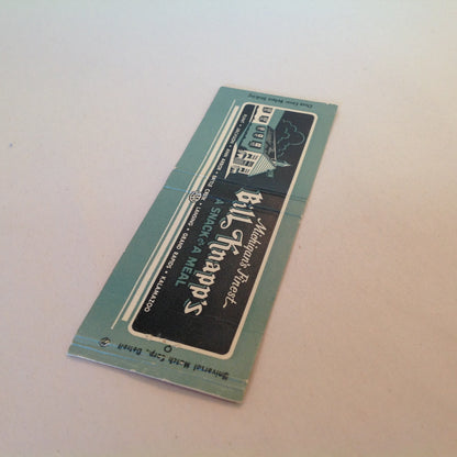 Vintage Matchbook Cover Michigan's Finest Bill Knapp's A Snack or A Meal MI Locales