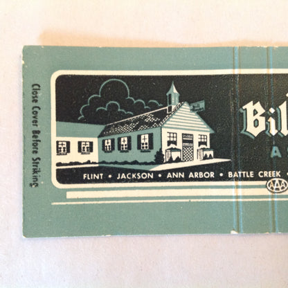 Vintage Matchbook Cover Michigan's Finest Bill Knapp's A Snack or A Meal MI Locales