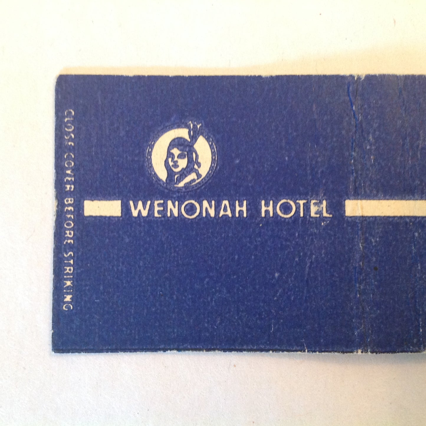 Vintage Matchbook Cover Wenonah Hotel Bay City Michigan Historic Fire Water St.