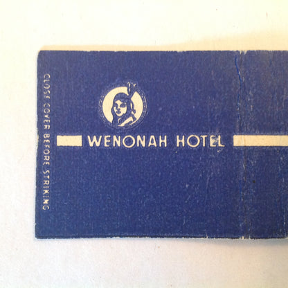 Vintage Matchbook Cover Wenonah Hotel Bay City Michigan Historic Fire Water St.