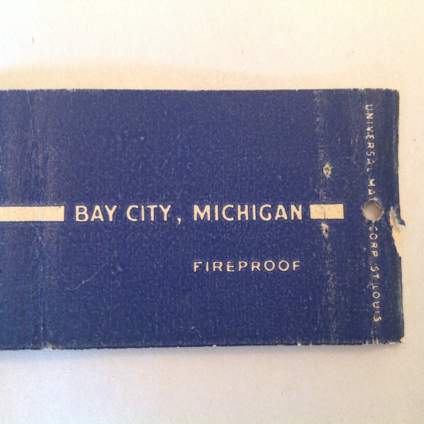 Vintage Matchbook Cover Wenonah Hotel Bay City Michigan Historic Fire Water St.