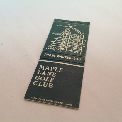 Vintage Matchbook Cover Maple Lane Golf Club Detroit Michigan Watered Fairways