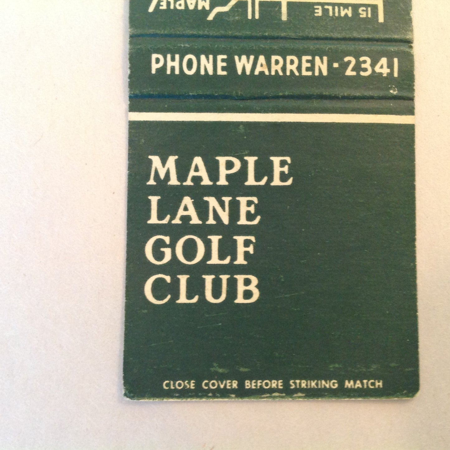 Vintage Matchbook Cover Maple Lane Golf Club Detroit Michigan Watered Fairways