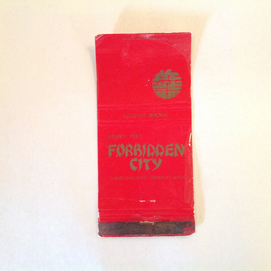 Vintage Matchbook Cover Henry Yee's Forbidden City Pagoda Kubla Kahn Dynasty Temple