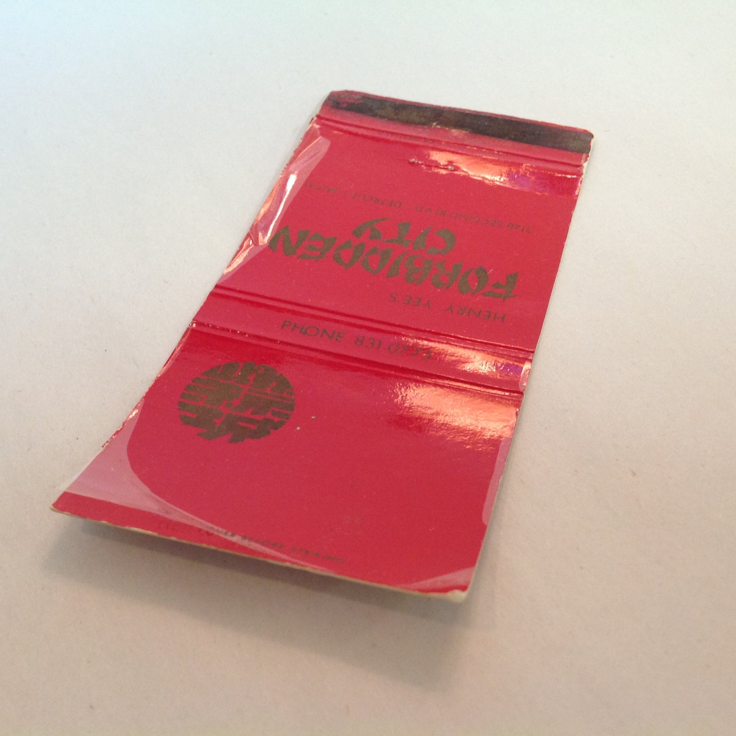 Vintage Matchbook Cover Henry Yee's Forbidden City Pagoda Kubla Kahn Dynasty Temple