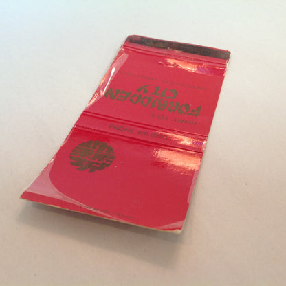 Vintage Matchbook Cover Henry Yee's Forbidden City Pagoda Kubla Kahn Dynasty Temple