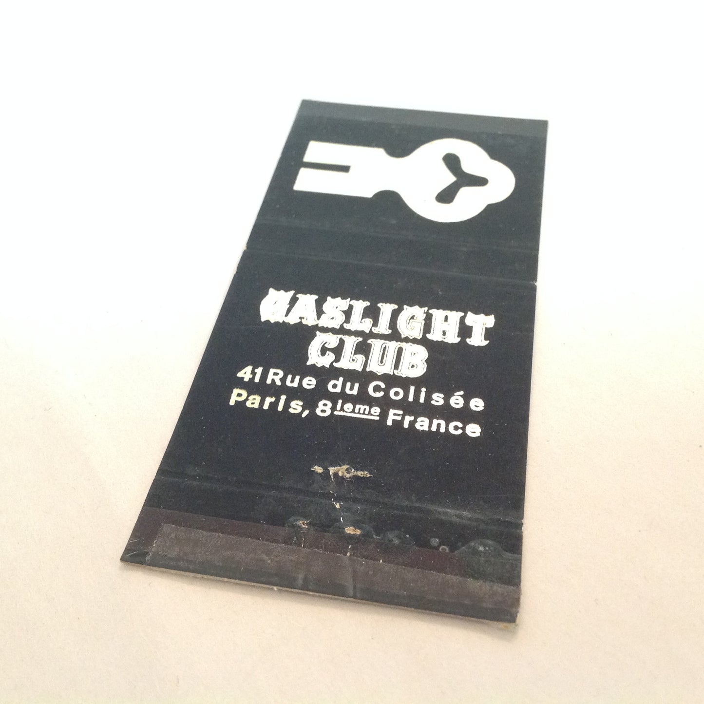 Vintage Matchbook Cover Gaslight Club Rue de Colisee Paris France Landmark Bar