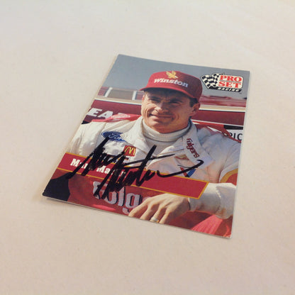 Vtg 1991 Pro Set Racing Signed Card Mark Martin Ford Driver NASCAR Autographed