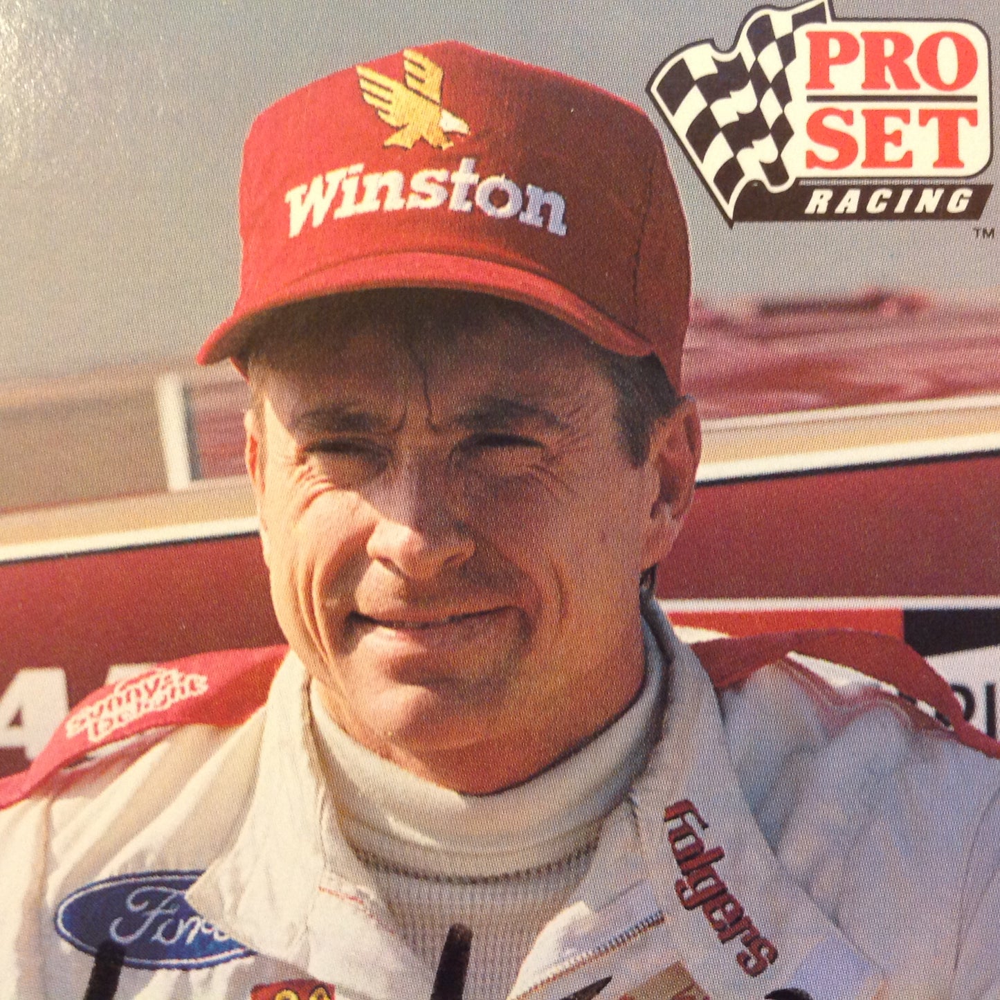 Vtg 1991 Pro Set Racing Signed Card Mark Martin Ford Driver NASCAR Autographed