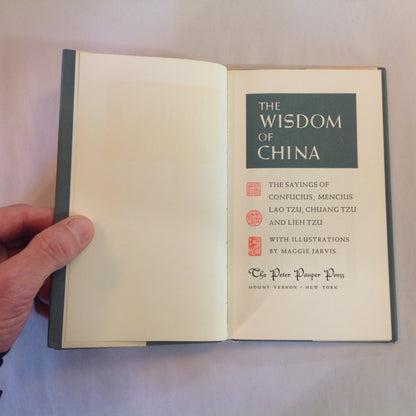 Vintage 1965 Hardcover Gift Book The Wisdom of China Peter Pauper Press