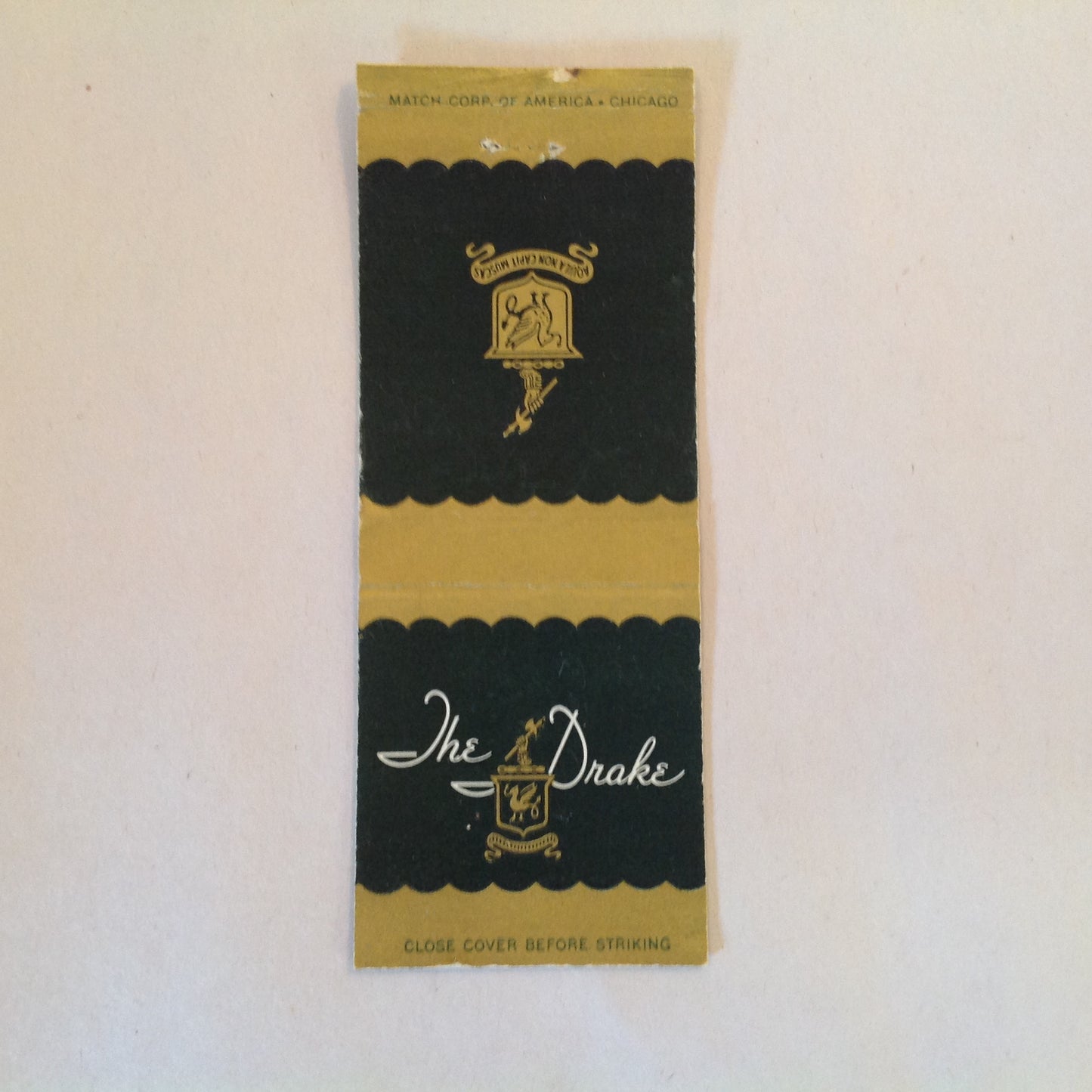 Vintage Matchbook Cover The Drake Hotel Chicago Aquila A Non Capit Muscas IL