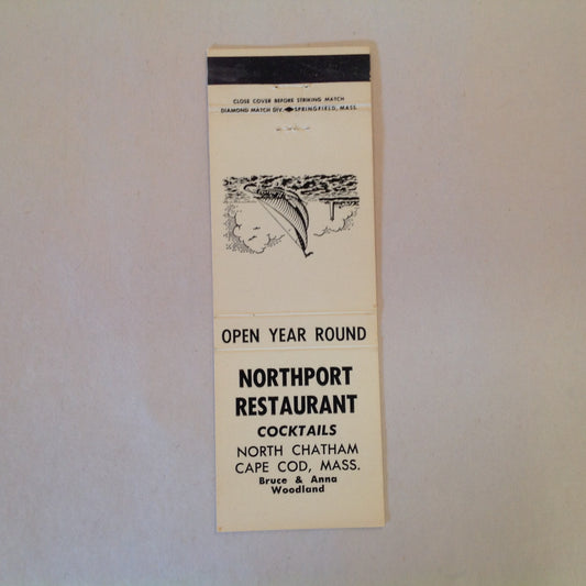 Vintage Matchbook Cover Northport Restaurant North Chatham Cape Cod Massachusetts