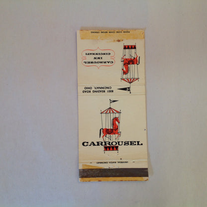 Vintage Matchbook Cover Carrousel Inn Cincinnati Ohio Cantina La Ronde Cocktails