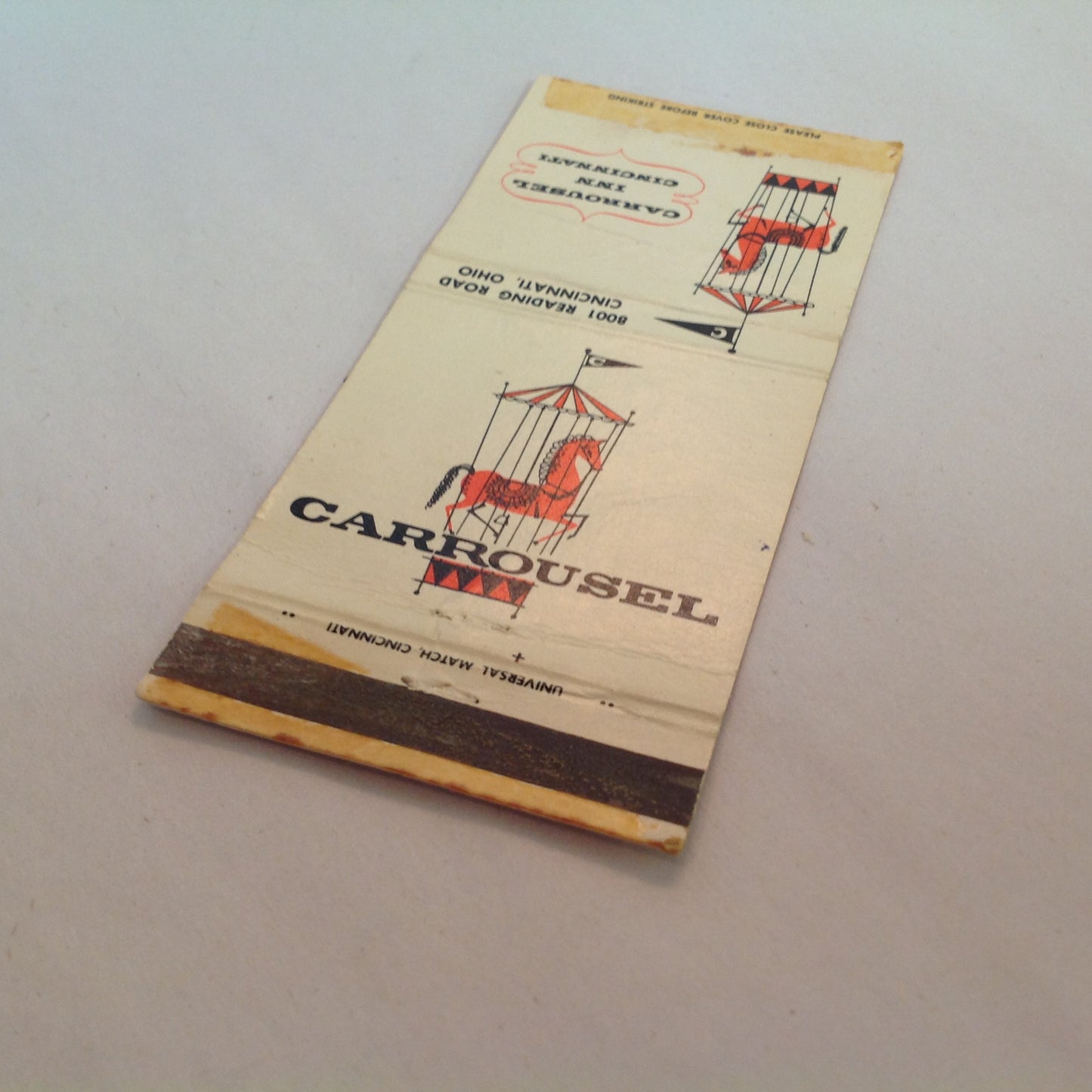 Vintage Matchbook Cover Carrousel Inn Cincinnati Ohio Cantina La Ronde Cocktails