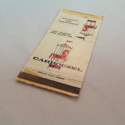 Vintage Matchbook Cover Carrousel Inn Cincinnati Ohio Cantina La Ronde Cocktails