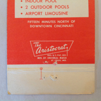 Vintage Matchbook Cover Carrousel Inn Cincinnati Ohio Cantina La Ronde Cocktails