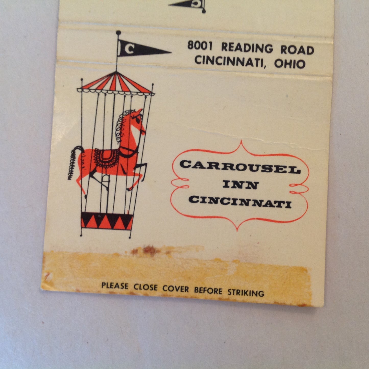 Vintage Matchbook Cover Carrousel Inn Cincinnati Ohio Cantina La Ronde Cocktails
