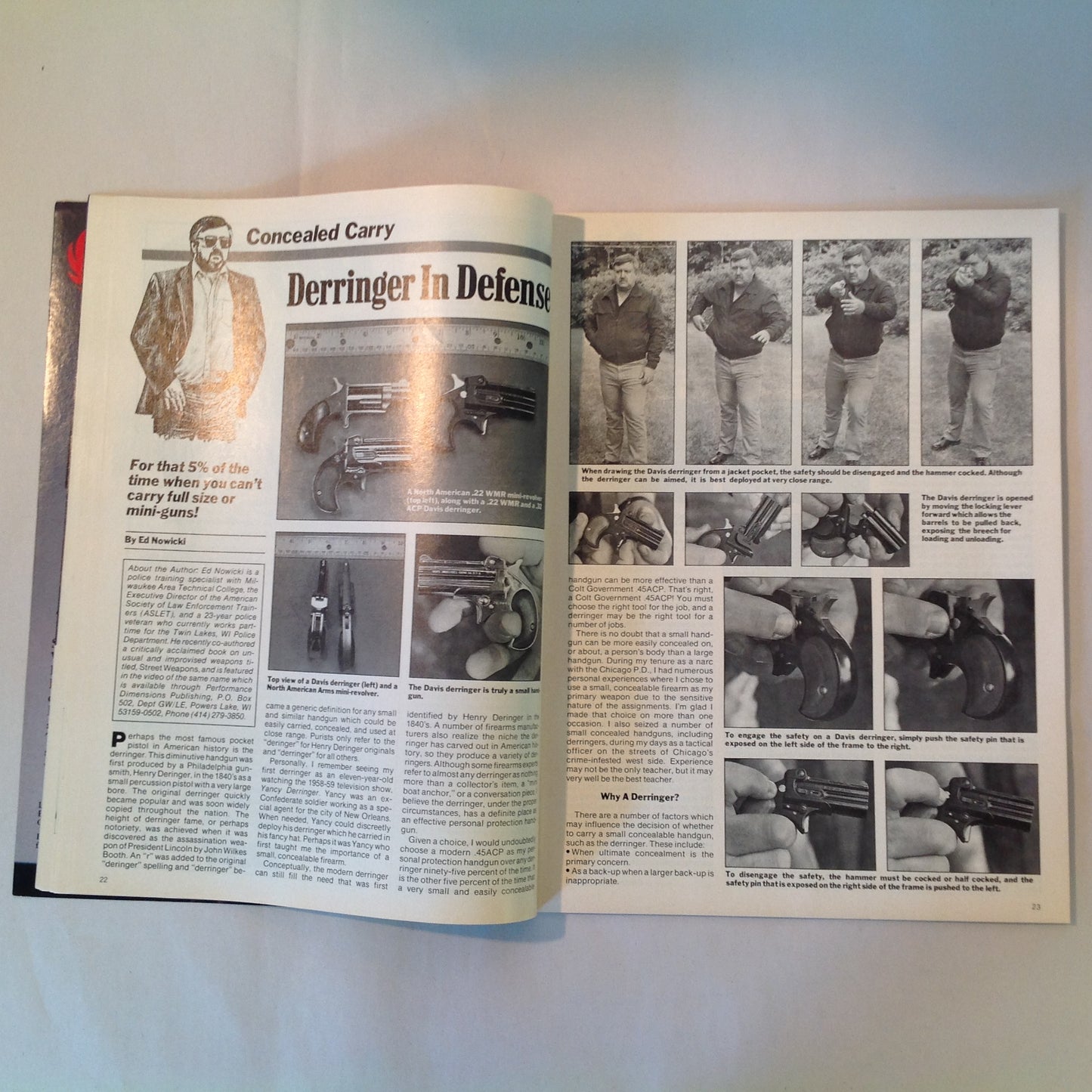 Vintage Winter 1991 Guns & Weapons For Law Enforcement Magazine New Taurus 92AF DAO 9mm Undercover Carry Gun Tests