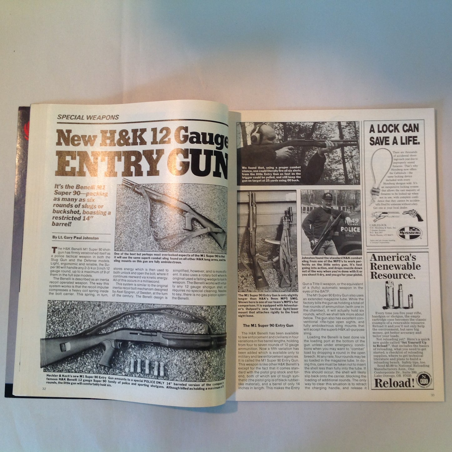 Vintage Winter 1991 Guns & Weapons For Law Enforcement Magazine New Taurus 92AF DAO 9mm Undercover Carry Gun Tests
