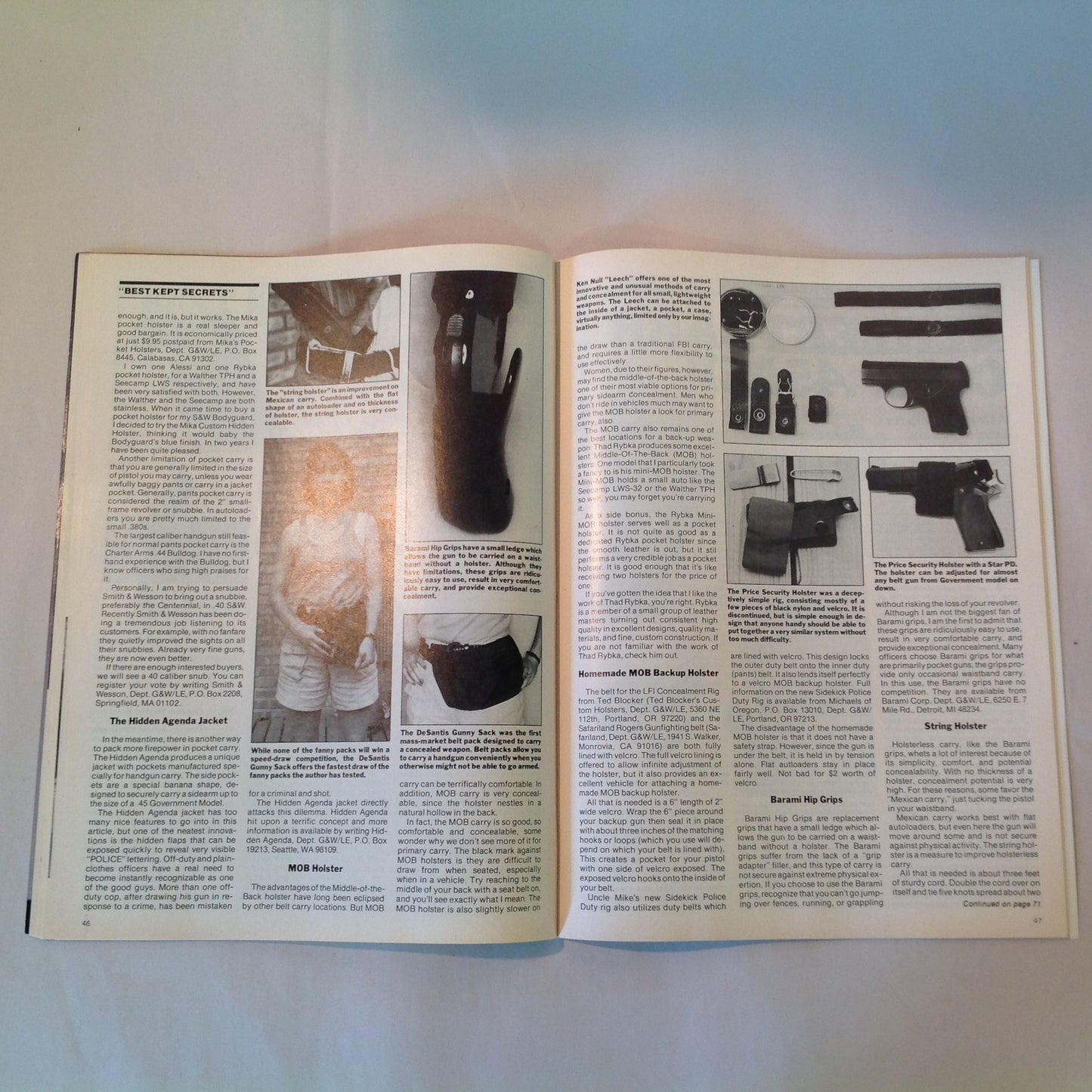 Vintage Winter 1991 Guns & Weapons For Law Enforcement Magazine New Taurus 92AF DAO 9mm Undercover Carry Gun Tests