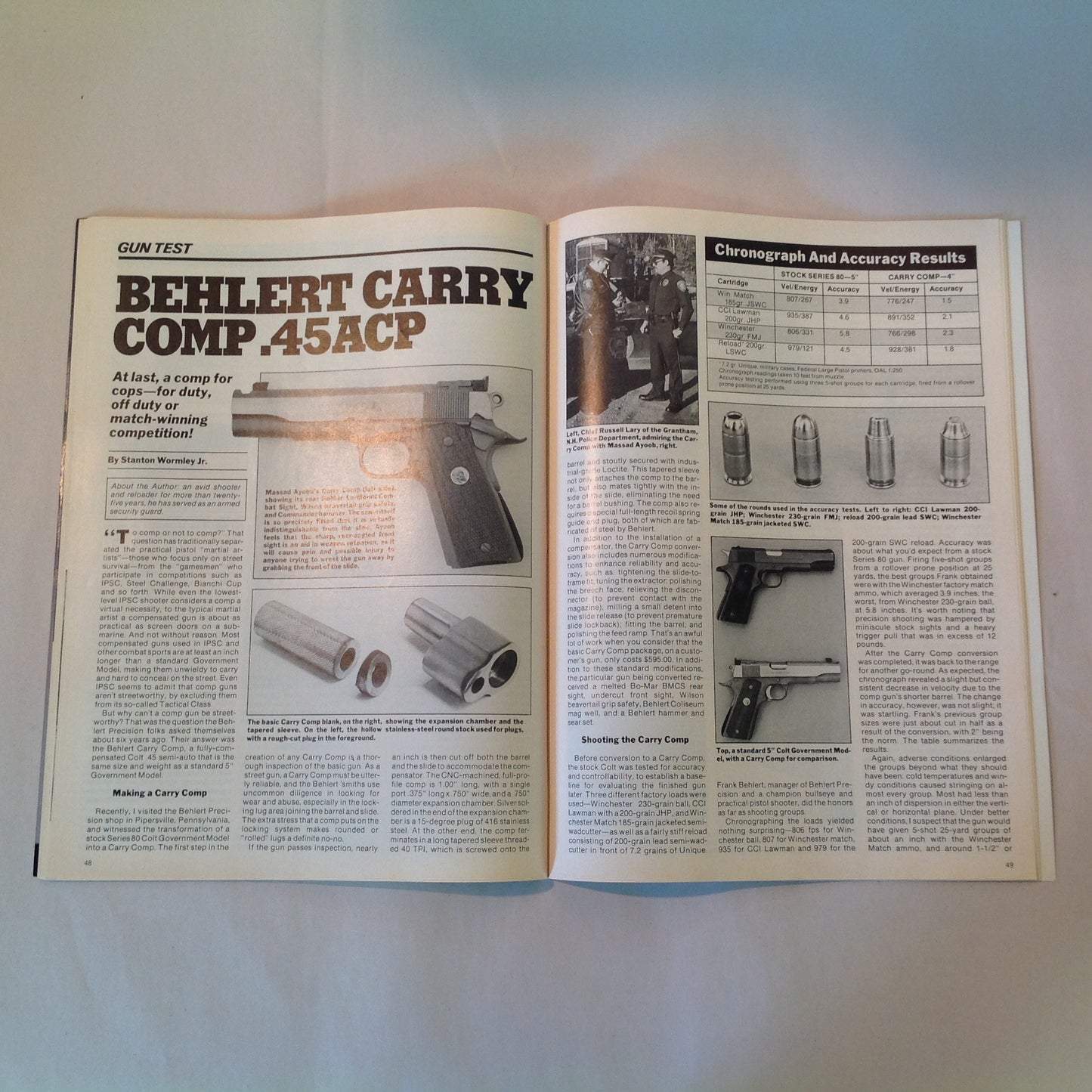 Vintage Winter 1991 Guns & Weapons For Law Enforcement Magazine New Taurus 92AF DAO 9mm Undercover Carry Gun Tests