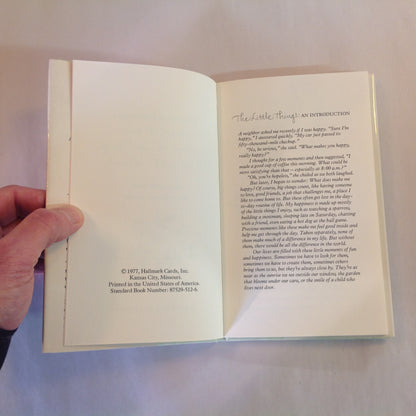 Vintage 1977 Hardcover Gift Book This Morning I Held a Rose: Warmhearted Writings About the Little Things That Bring Us Happiness Hallmark