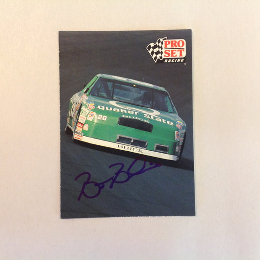 Vtg 1991 Pro Set Racing Signed Card Brett Bodine QS Oil 26 NASCAR Autographed