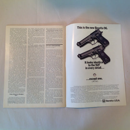Vintage Winter 1991 Guns & Weapons For Law Enforcement Magazine New Taurus 92AF DAO 9mm Undercover Carry Gun Tests