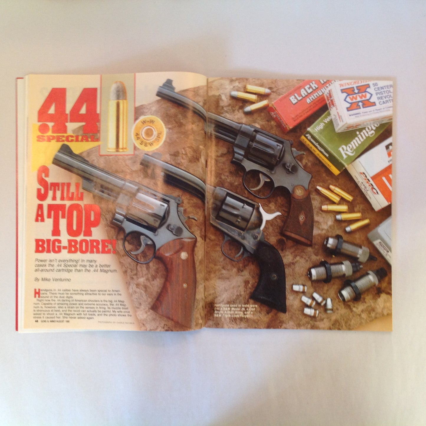Vintage Aug 1990 Guns & Ammo Handgun-Rifle Combos .44 Special Budget Bolt-Action Buck-Busters