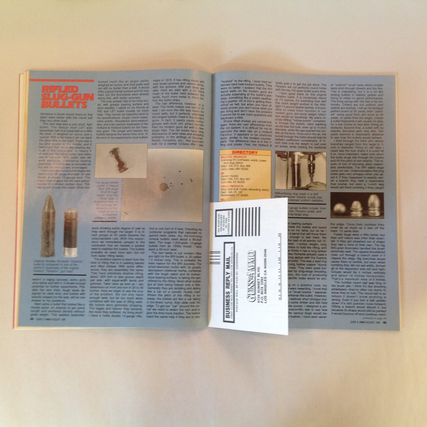 Vintage Aug 1990 Guns & Ammo Handgun-Rifle Combos .44 Special Budget Bolt-Action Buck-Busters