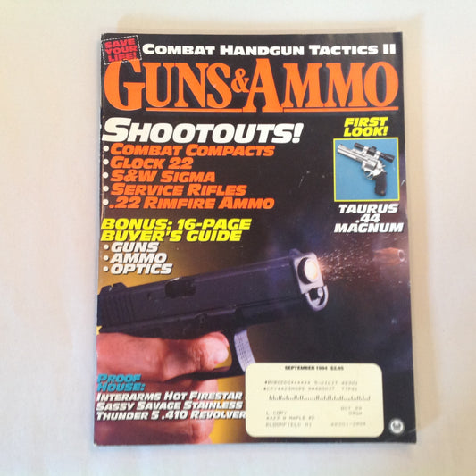 Vintage Sep 1994 Guns & Ammo Shootouts 16-Page Buyer's Guide Taurus .44 Magnum