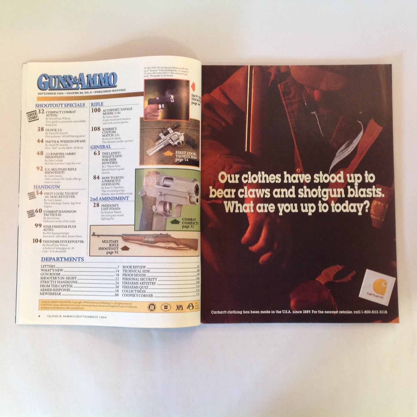 Vintage Sep 1994 Guns & Ammo Shootouts 16-Page Buyer's Guide Taurus .44 Magnum
