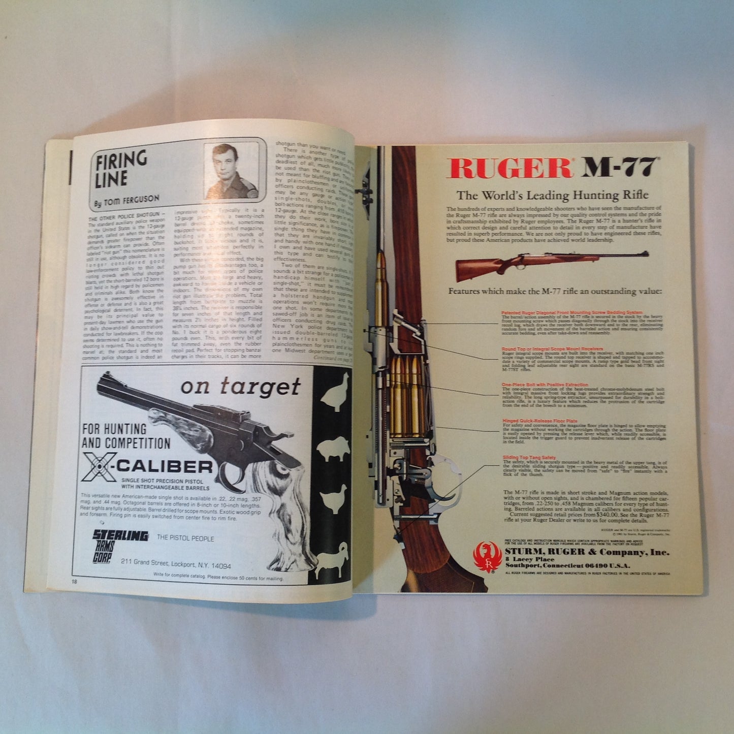 Vintage Oct 1981 Gun World Magazine Collector Guns GI Carbine Savage/Fox 12-GA Autoloader